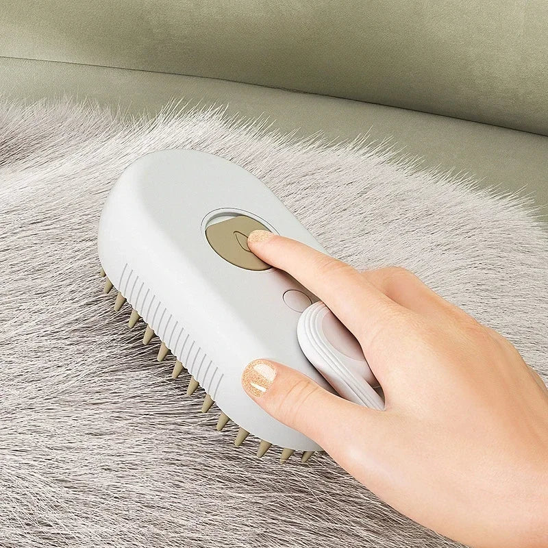 Cepillo con vapor para gatos y perros