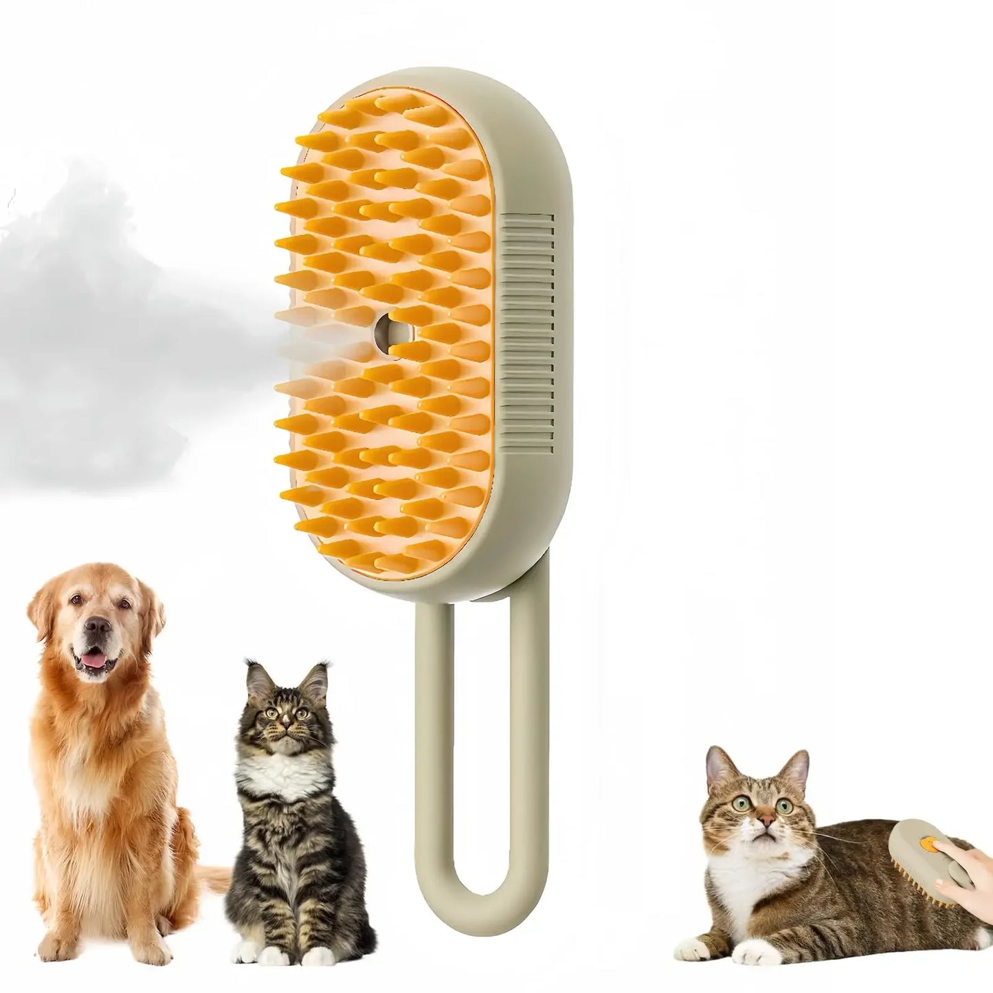 Cepillo con vapor para gatos y perros